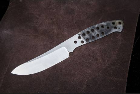 Клинок цельнометаллический для сборки ножа "Лесник" из сталей bohler к340, н690, х12мф, 95х18, д2 и др.