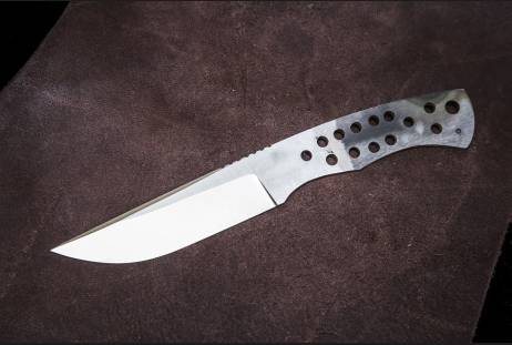 Клинок цельнометаллический для сборки ножа "Сокол фолкон" из сталей bohler к340, н690, х12мф, 95х18, д2 и др.