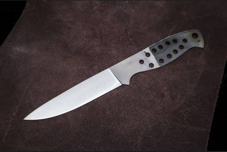 Клинок цельнометаллический для сборки ножа "Хищник" из сталей bohler к340, н690, х12мф, 95х18, д2 и др.