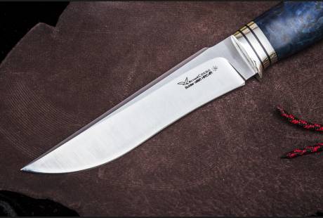 Нож всадной "Коршун" для рыбалки и охоты из сталей bohler к340,к110, н690, х12мф, 95х18, д2 и др.