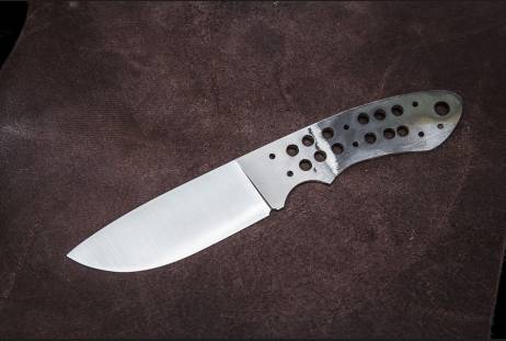 Клинок цельнометаллический для сборки ножа "Сова" из сталей bohler к340, н690, х12мф, 95х18, д2 и др.