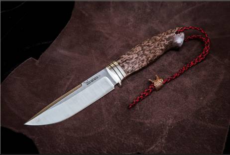 Нож всадной "Лис" (Туристического назначения) для охоты и рыбалки из сталей bohler к340, н690, х12мф, 95х18, д2 и др.