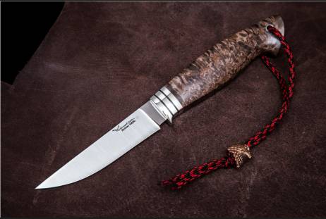 Нож всадной "Соболь" (Туристического назначения) для охоты и рыбалки из сталей bohler к340, н690, х12мф, 95х18, д2 и др.