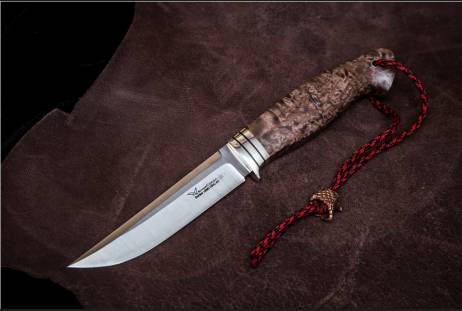 Нож всадной "Волк" для охоты и рыбалки из сталей bohler к340, н690, х12мф, 95х18, д2 и др.