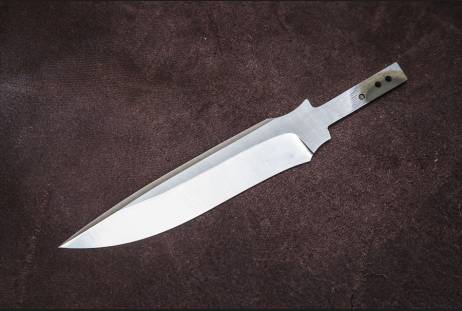 Клинок всадной для сборки ножа "Кв-14" из сталей bohler к340, н690, х12мф, 95х18, д2 и др.