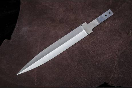 Клинок всадной для сборки ножа "Кинжальный" из сталей bohler к340, н690, х12мф, 95х18, д2 и др.