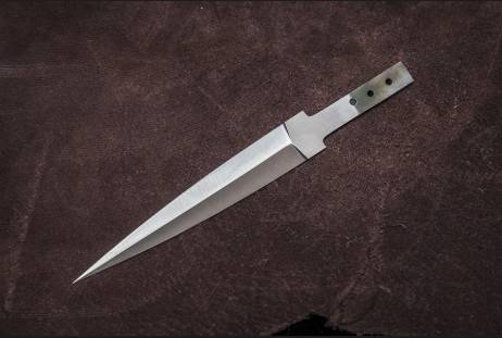 Клинок всадной для сборки ножа "Стилет М" из сталей bohler к340, н690, х12мф, 95х18, д2 и др.