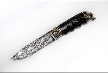 Нож всадной "Хищник" (Туристического назначения) для охоты и рыбалки из сталей bohler к340, н690, х12мф, 95х18, д2 и др.