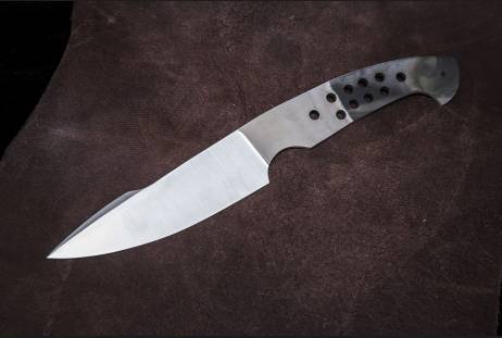 Клинок цельнометаллический для сборки ножа "Кц-17" из сталей bohler к340, н690, х12мф, 95х18, д2 и др.