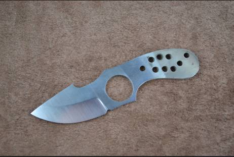 Клинок цельнометаллический для сборки ножа "Блоха" из сталей bohler к340, н690, х12мф, 95х18, д2 и др.