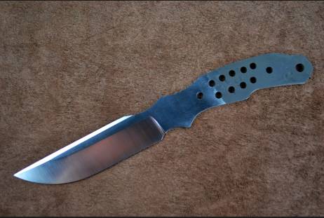 Клинок цельнометаллический для сборки ножа "Кц-20" из сталей bohler к340, н690, х12мф, 95х18, д2 и др.