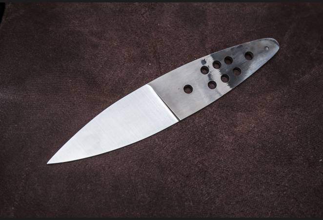 Клинок цельнометаллический для сборки ножа "Кц-18" из сталей bohler к340, н690, х12мф, 95х18, д2 и др.